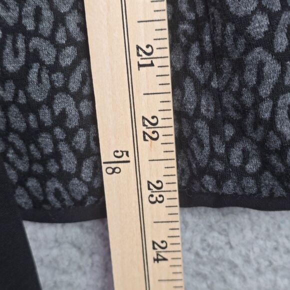 Sandro Leopard Cinched Waist Jacket Large Belted Animal Print Button Mock Neck - Picture 11 of 15